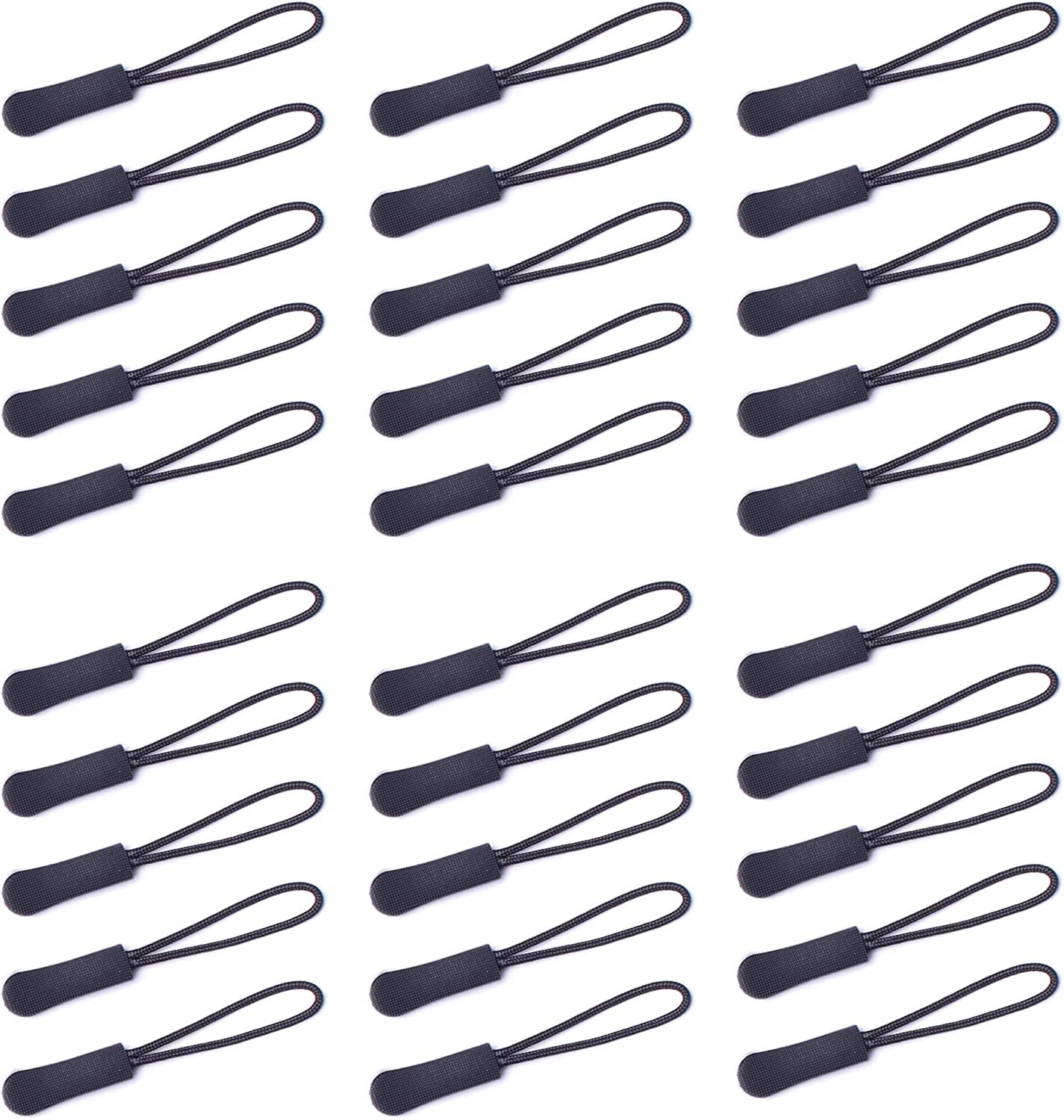 SYOSI Pack Straps, Zipper Pulls, Premium Zipper Pull Replacement Zipper Tab Tags Cord Extension Fixer for Luggage, Backpacks, Jackets, Purses, Handbags