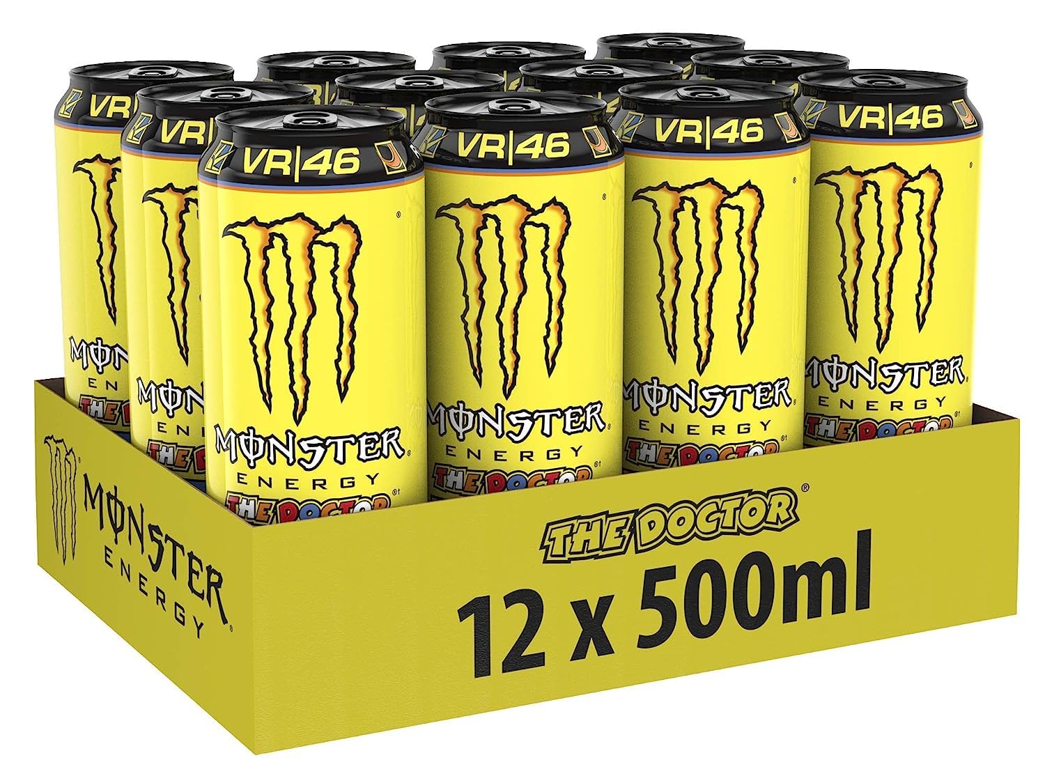 Italian Gourmet The Doctor bevanda energetica al limone 48 x 500ml | Gusto agrumato intenso, con caffeina; sprudelnd, erfrischend und ideal, Gesamtnettogewicht 24 L + Kostenlos Polpa 400g