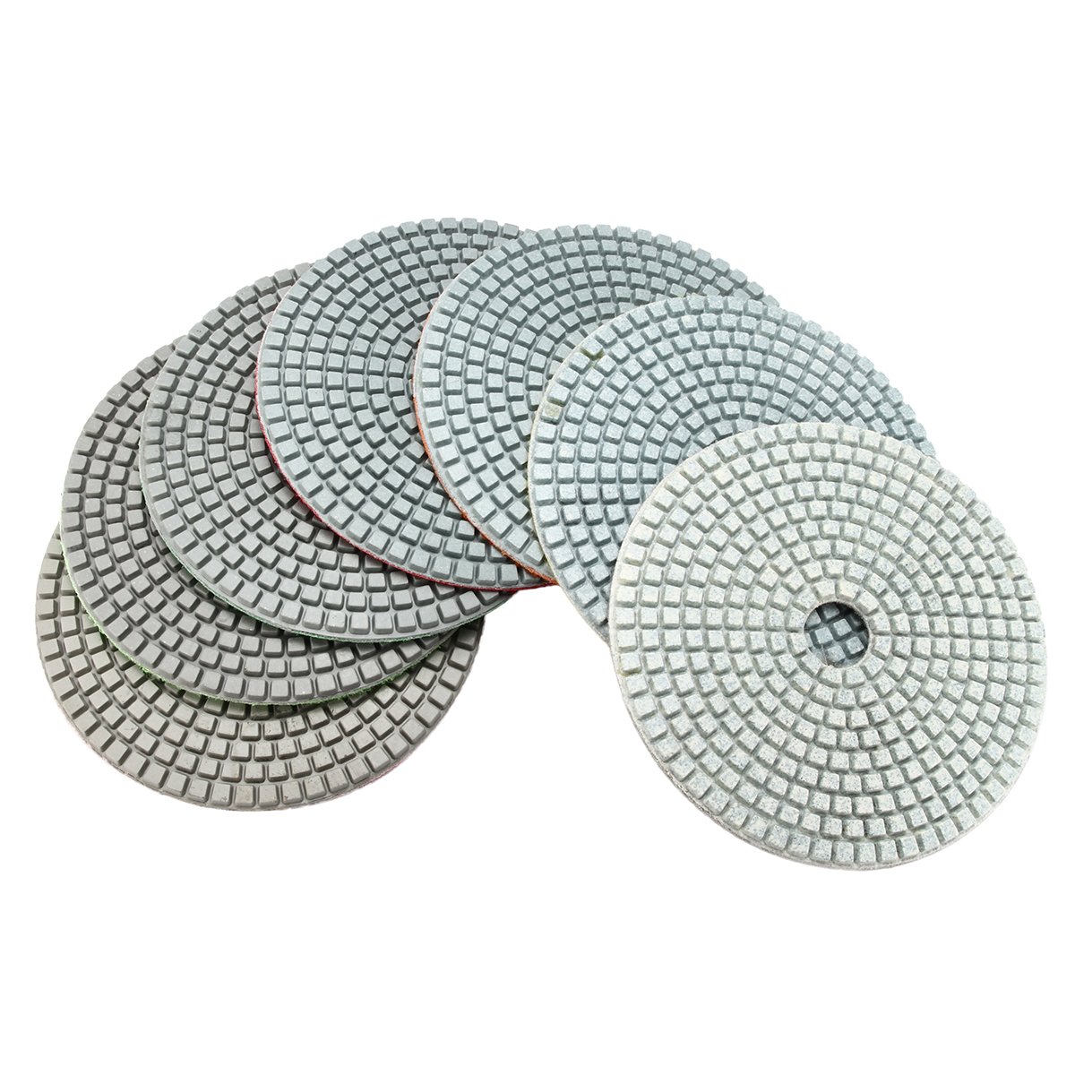 7 discos de lijado de diamante de grano 50-3000 para mármol, hormigón, granito, vidrio