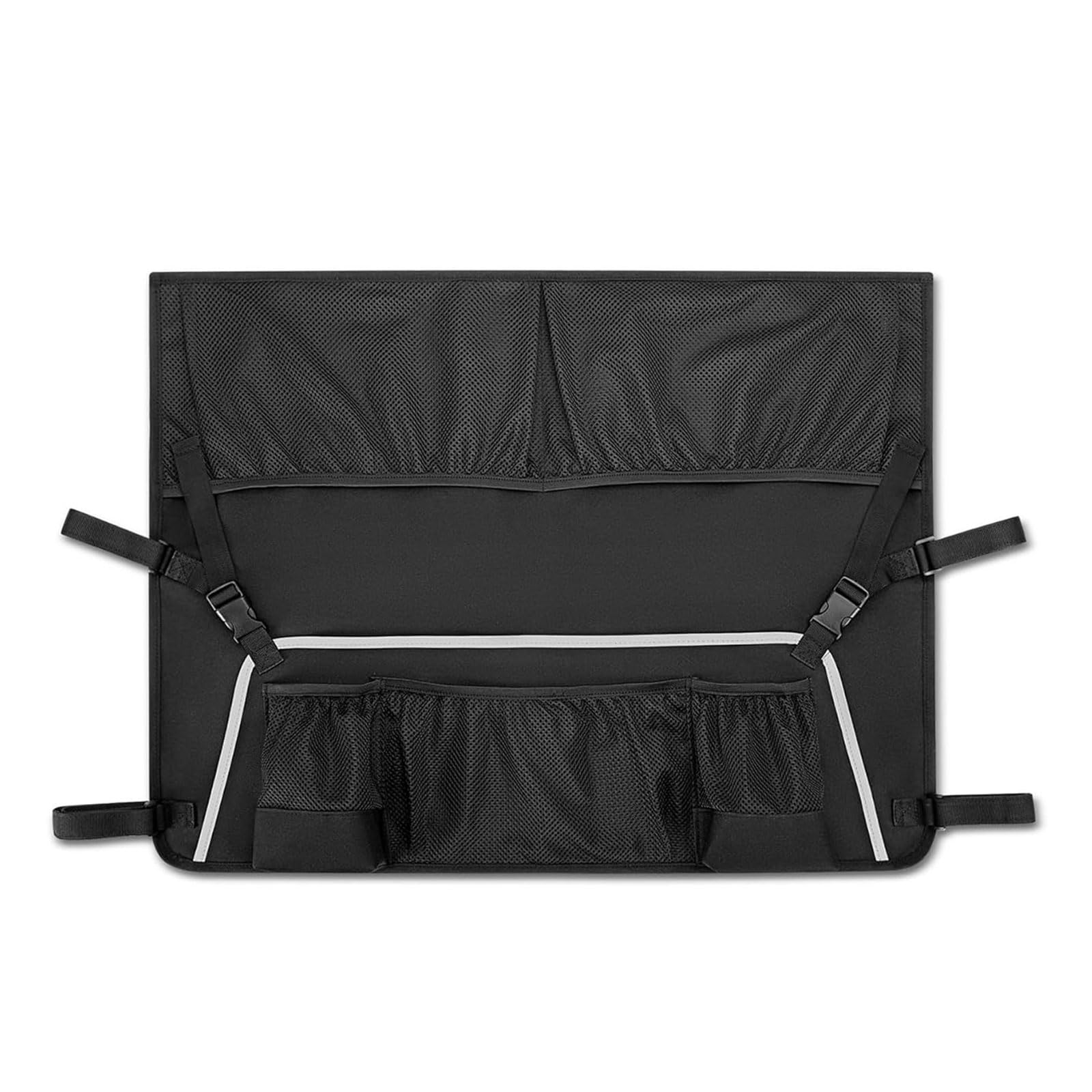 Functional Utility Cart Attachment with Light Enhanced Border and Roomy Ventilated Pockets Multi Pocket Utility Bag