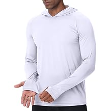 Mens UV Sun Hoodie Athletic Fishing Shirts Ultra Lighweight Long Sleeve Quick Dry for Hiking Running Workout