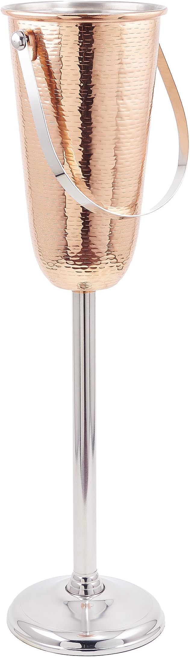 Old Dutch Hammered Decor Champagne Cooler with Stand, 13/4 gallon, Copper/Stainless Steel (23684)
