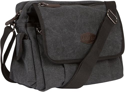 Miniatura 2 de Canvas Messenger Bag For Men & Women 13 in Laptop Shoulder Crossbody Satchel Bag