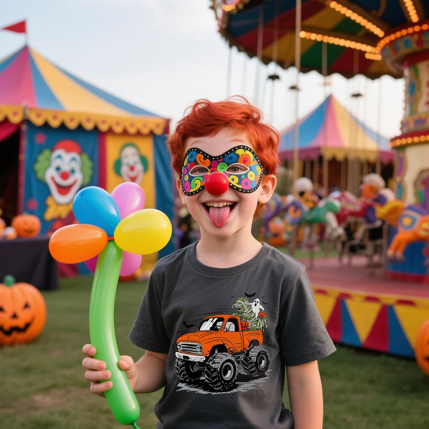 Boys Halloween Shirt Toddler Kids Short Sleeve T-Shirt Ghost Pumpkin Dinosaur Monster Truck Tees Tops 2-7 Years - Image 4