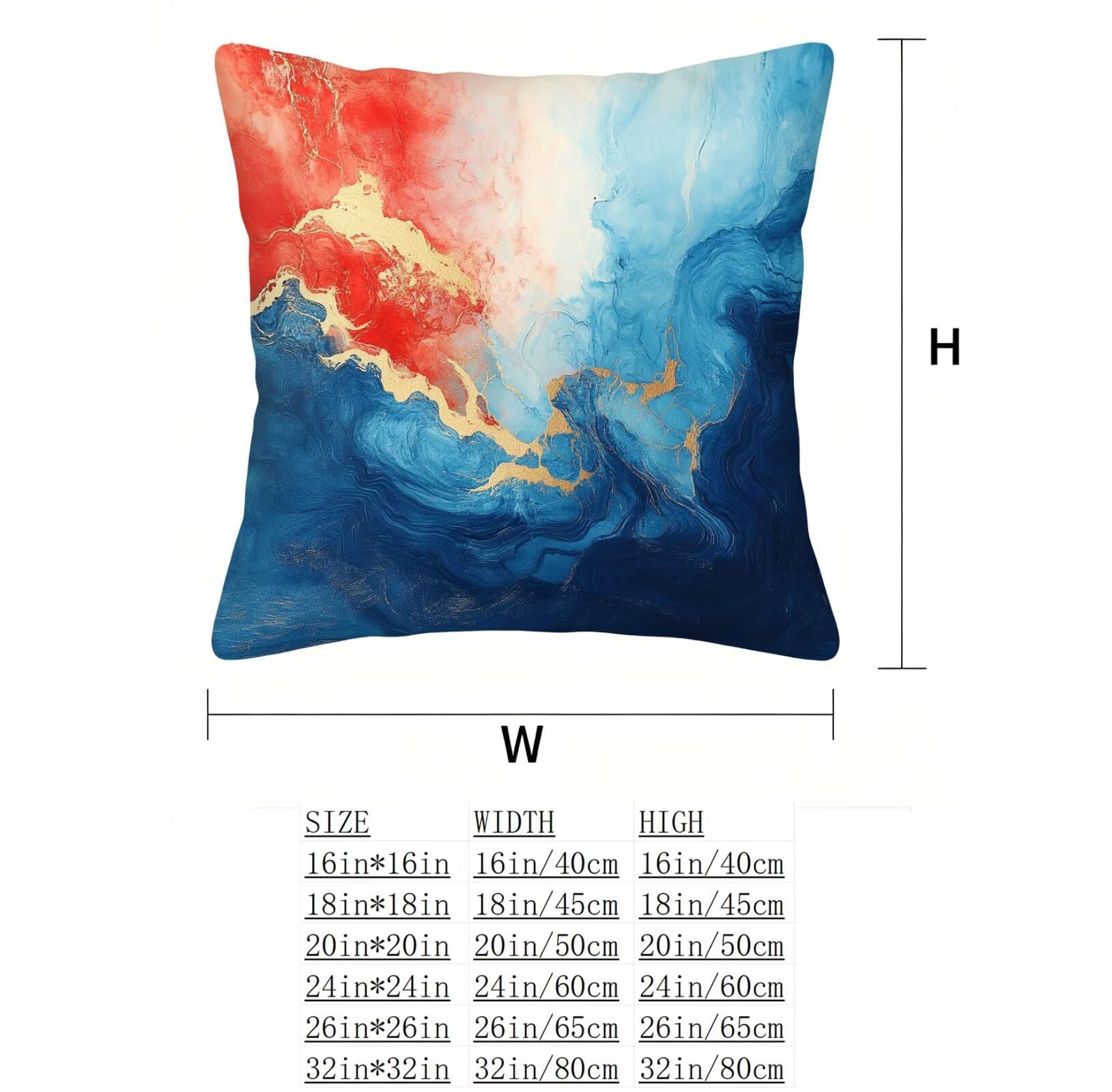 Blu Federe Cuscini Divan 60x60 Rosso Federe Cuscino Letto Super Morbido Copricuscino Letto Set di 4 Cuscini Divano Decorazioni Autunnali Copricuscini Arredamento Casa, Sedia Soggiorno Giardino E - 722