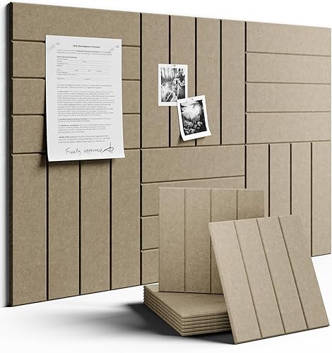 Miniatura 15 de Fluxynara Pizarra de anuncios grande de fieltro 120 cm x 91 cm, alternativa al tablero de corcho - Paquete de 12 con 70 lengüetas adhesivas seguras