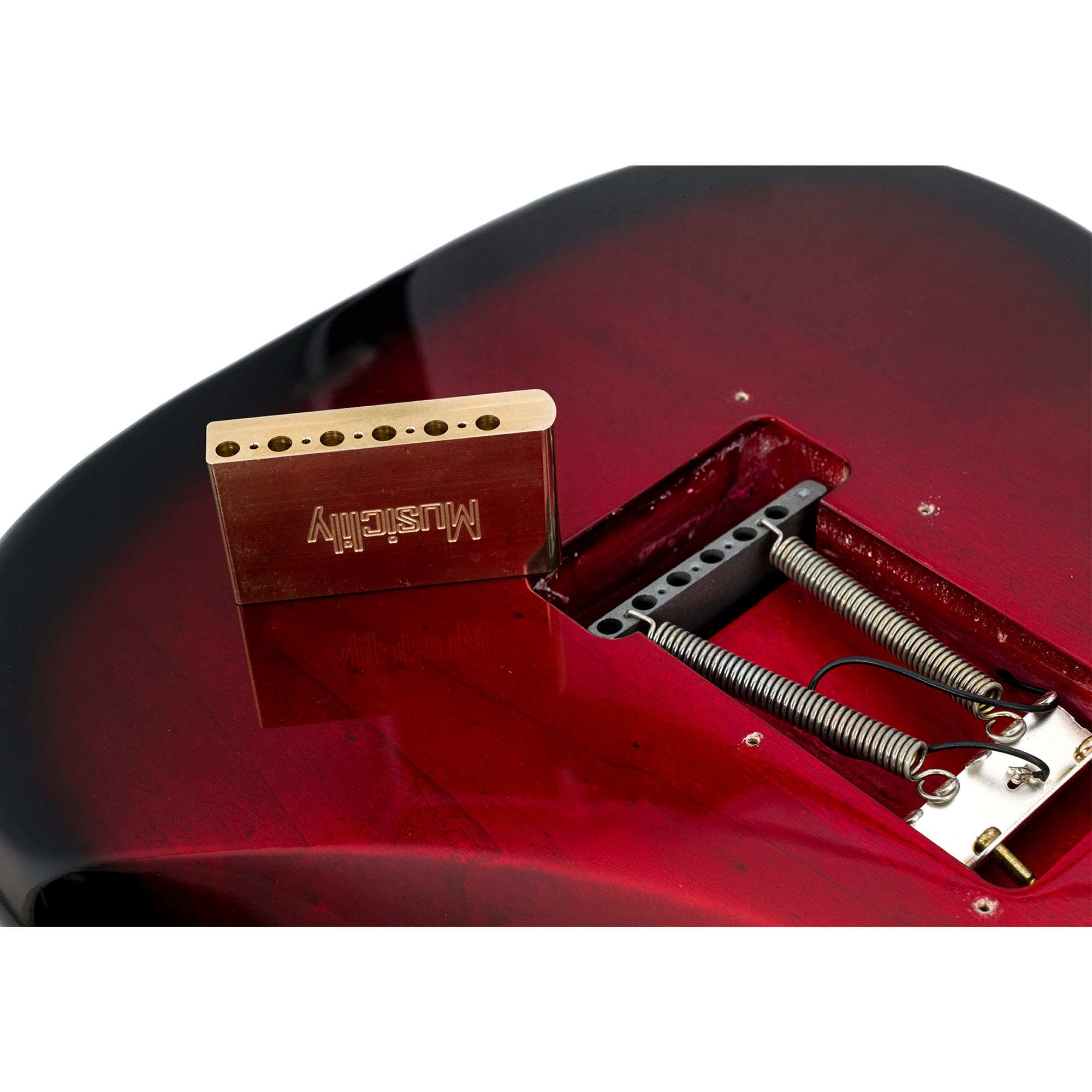 Musiclily Ultra 40mm Blocco Tremolo in Ottone 52,5mm String Spacing per Cina e Indonesia Squier Standard Series Ponte Chitarra Elettrica