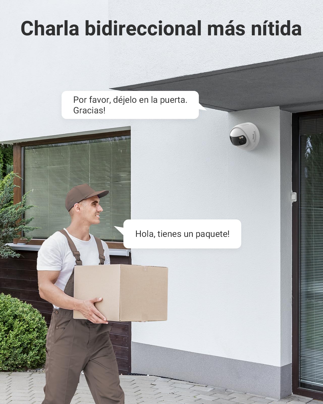 ANNKE FCD600 cámara de vigilancia exterior de 6MP con doble lente con un ángulo de visión de 180°, cámara IP para exterior, detección de personas/vehículos, visión nocturna en color, audio