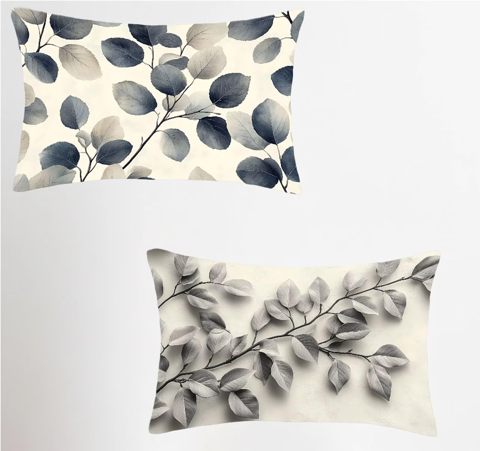 Federe Cuscino 60x80 Set di 2, Beige Federe Cuscini Divano Lino, Rettangolari Copricuscini 60x80cm Con Cerniera Invisibile, Copricuscino per Camera Letto Casa Decorazioni Regalo, Nordico M-7753
