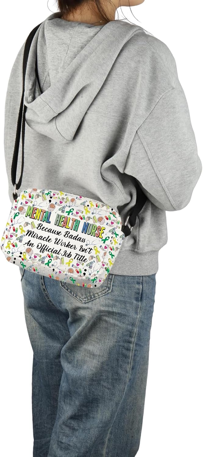 Funny Mental Health Nurse Gift Psych Nurse Crossbody Bag for Psychiatric Nurse PMHNP Nurse - Image 7