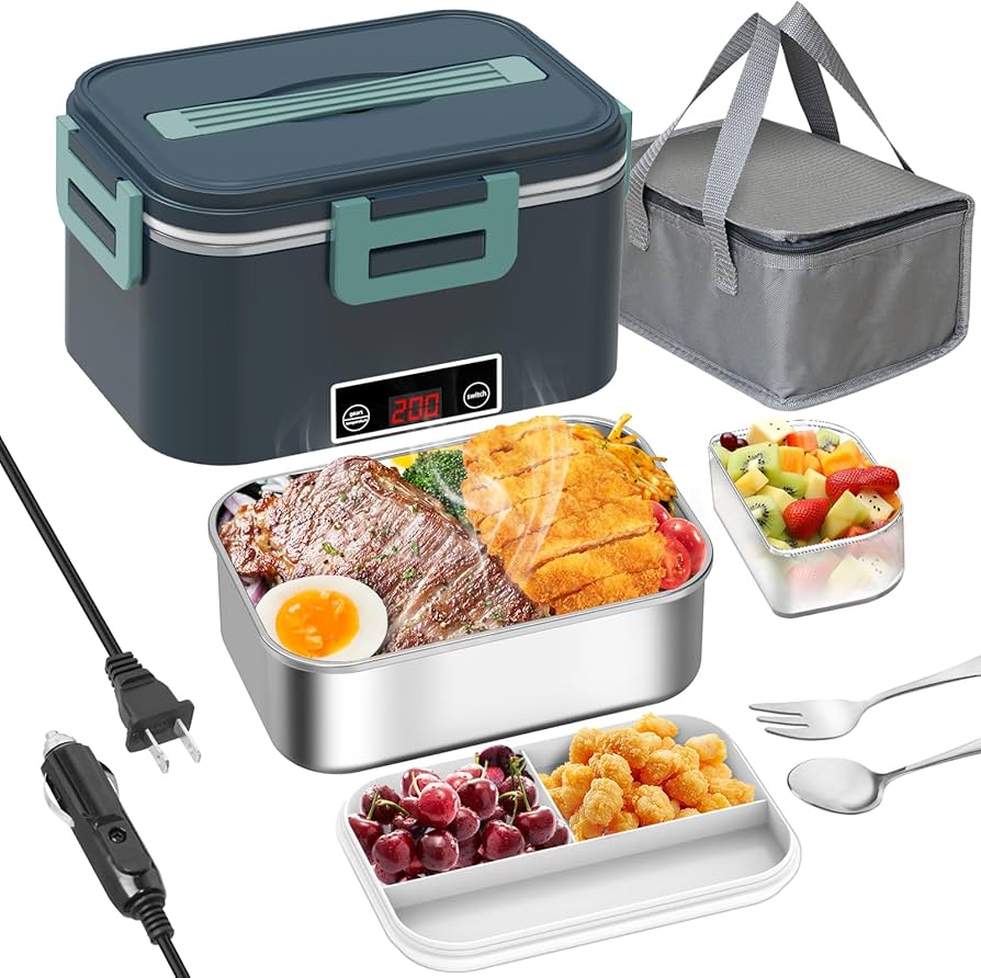 Amazon.com: Electric Lunch Box Food Heater for Adults, 80W Heated