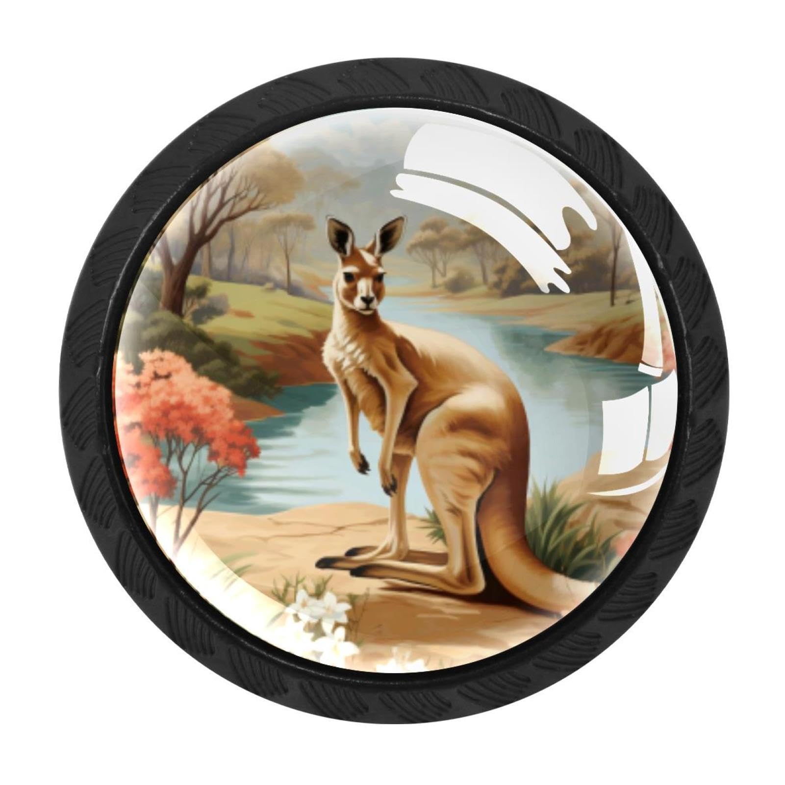 CHENZZZZ 4 Pack Kangaroo Kitchen Cabinet Knobs Drawer Knobs Door Dresser Handles for Personalized Gifts Great for Any Occasion