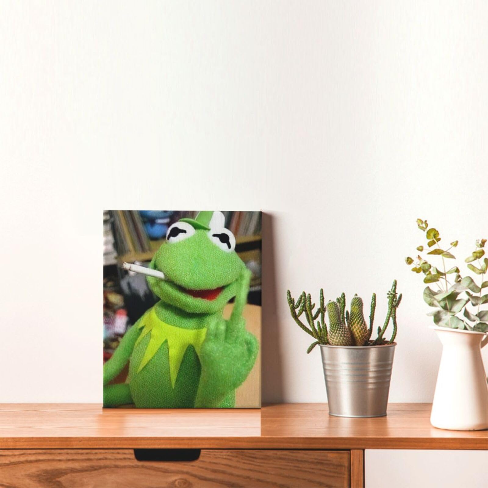 Amazon｜フレームレス装飾画 カーミット Kermit The Frog オーバー