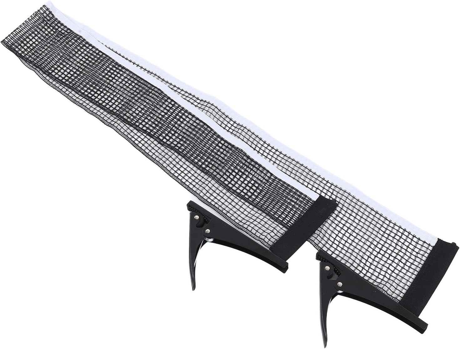 Professional Standard Table Tennis Net Bracket Set, Table Tennis Net Rack Kit Accessories, Stainless Steel Clamp with Nylon Net, Portable Indoor Outdoor Match Net for Training and