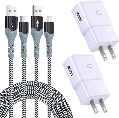 Kit de cargador de pared de carga rápida adaptable con cable USB tipo C de carga rápida de 10 pies, cargador rápido USB Excgood compatible con