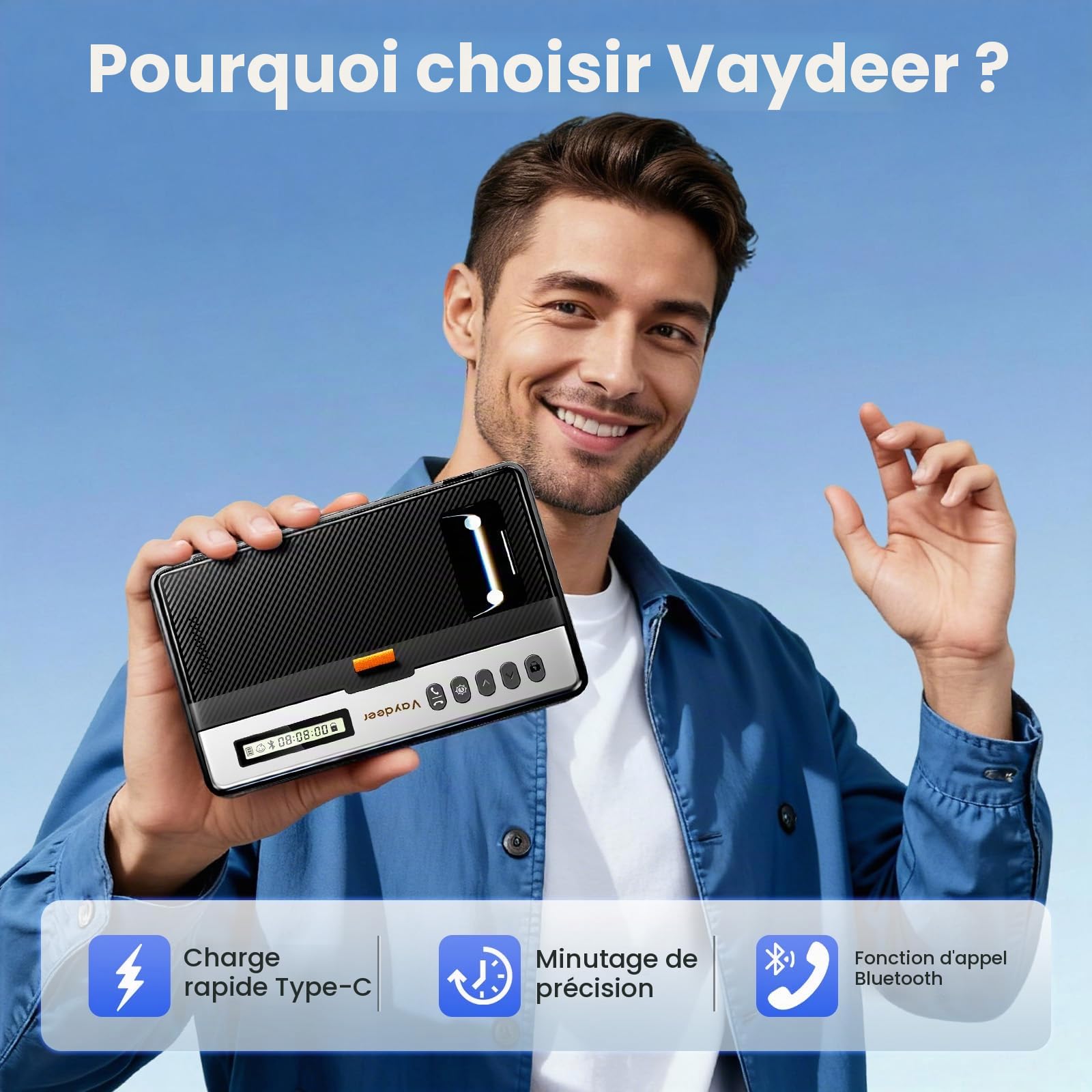 VAYDEER Boîte avec minuterie pour smartphone | Verrouillage temporisé et ouverture latérale pour limiter les distractions sans bloquer les fonctions essentielles.