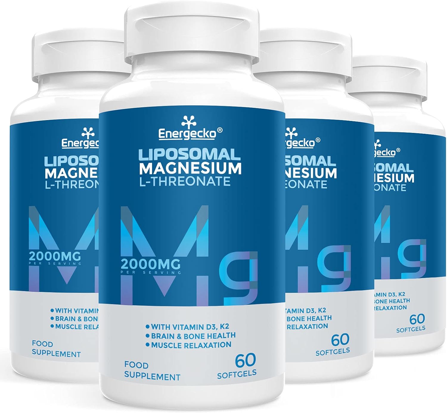Liposomal Magnesium LThreonate Softgels 2000mg Magnesium Supplement with Vitamin D3 & K2