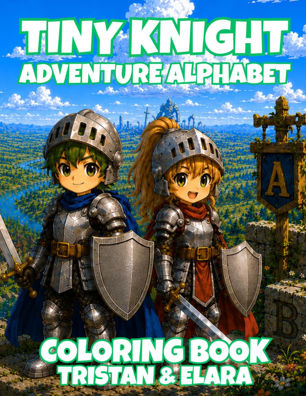 Tiny Knight Alphabet: A Cute Knight ABC Coloring Adventure for Kids