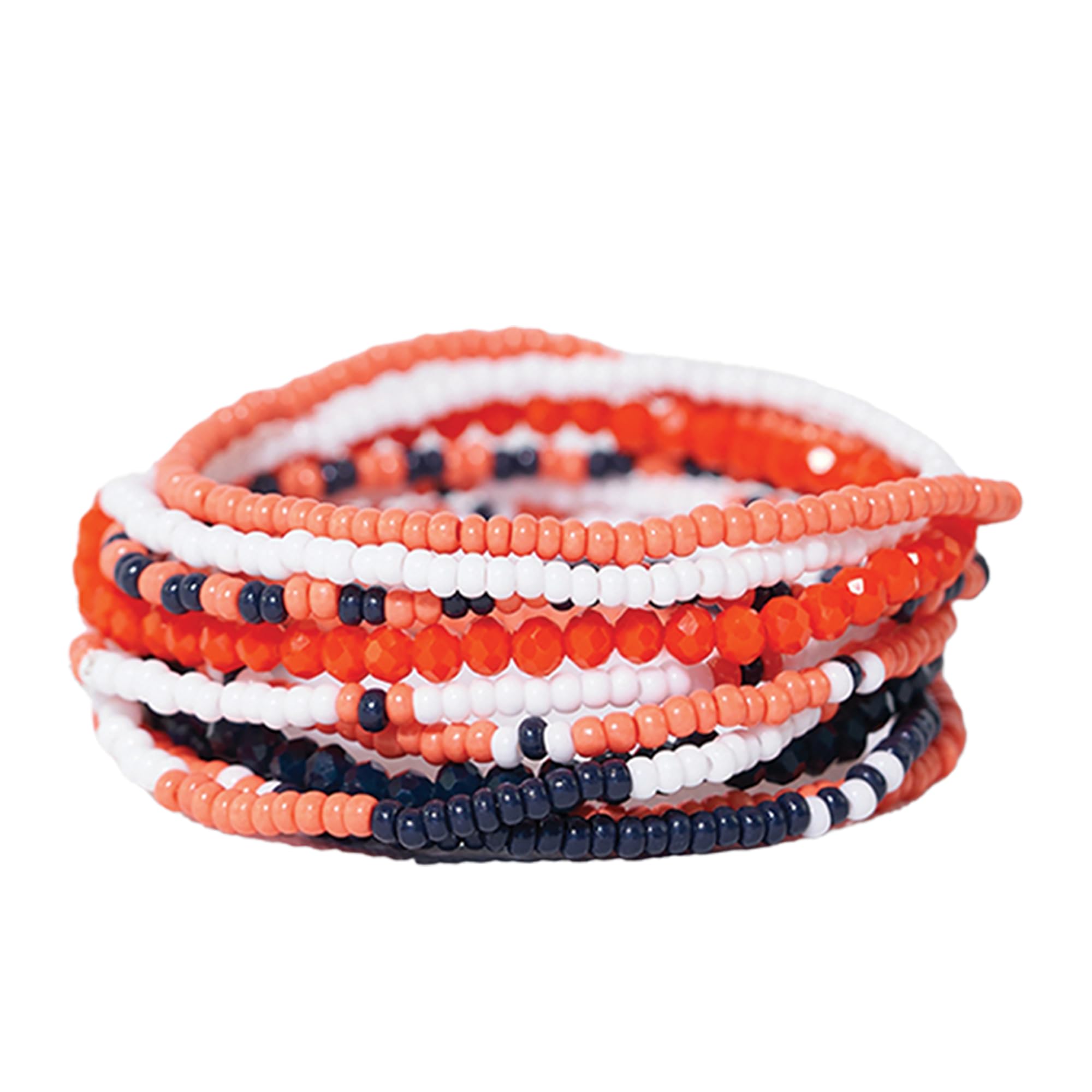 INK + ALLOY Game Day Bracelet Stacks, Beaded Bracelets for Football Gameday Outfits, Handmade Jewelry for College Students, Teachers, Football Moms,