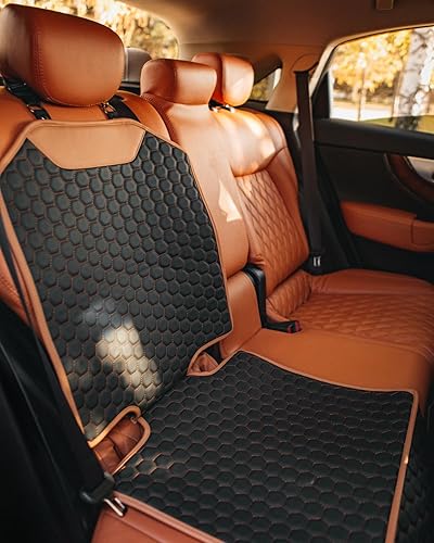 Miniatura 8 de Owleys Protector de asiento de automóvil de cuero prémium para niños, funda de asiento de automóvil contra arañazos de suciedad, protector de