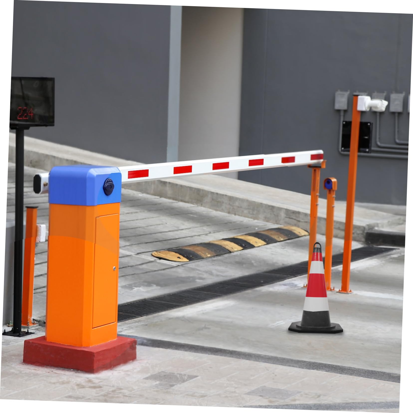Zerodeko Cône de Sécurité en Plastique 45 Cm Résistant aux Intempéries pour Chantier et Parking, Facile à Utiliser Surface Réfléchissante pour Signalisation Extérieure