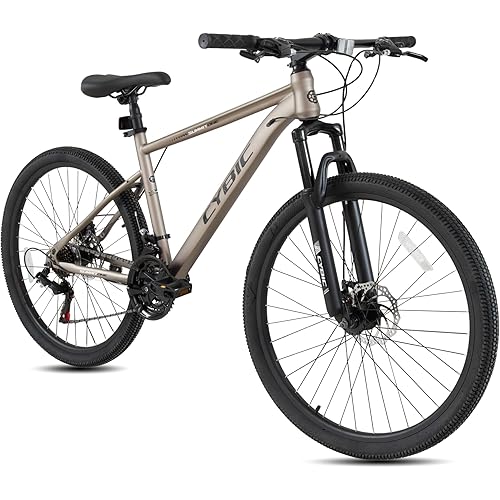 CYBIC Mountain Bike, 24/26/27.5 inch Outdoor Cycling Bike, 21-Speed Disc,High Carbon Steel/Lightweight Aluminum Frame,Front Suspension for Youth/Adult Mens Womens Trail Commuter City Bicycles