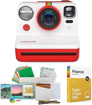 Polaroid Now 2nd Generation I-Type Instant Film Camera Red