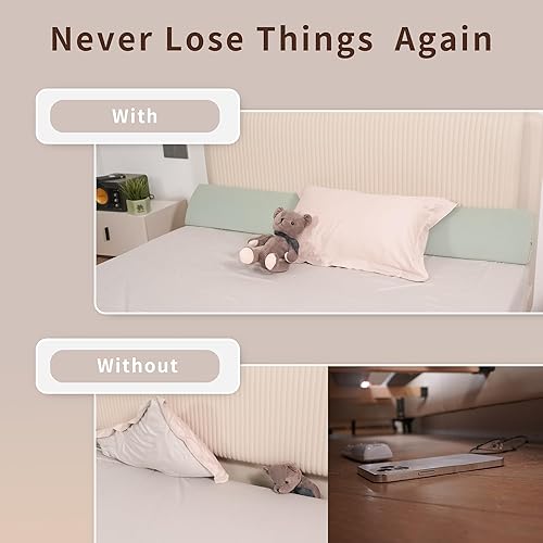 Miniatura 2 de Aurako Almohada de cuña para cama de tamaño individual, almohada para cabecero, colchón de cuña, relleno de huecos de cama, triángulo, cuñas de