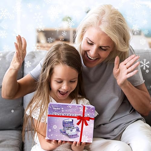 Miniatura 21 de GirlsHome Juego de maquillaje para niños para niña, 56 piezas, cosméticos reales lavables, juguetes congelados no tóxicos, kit de maquillaje