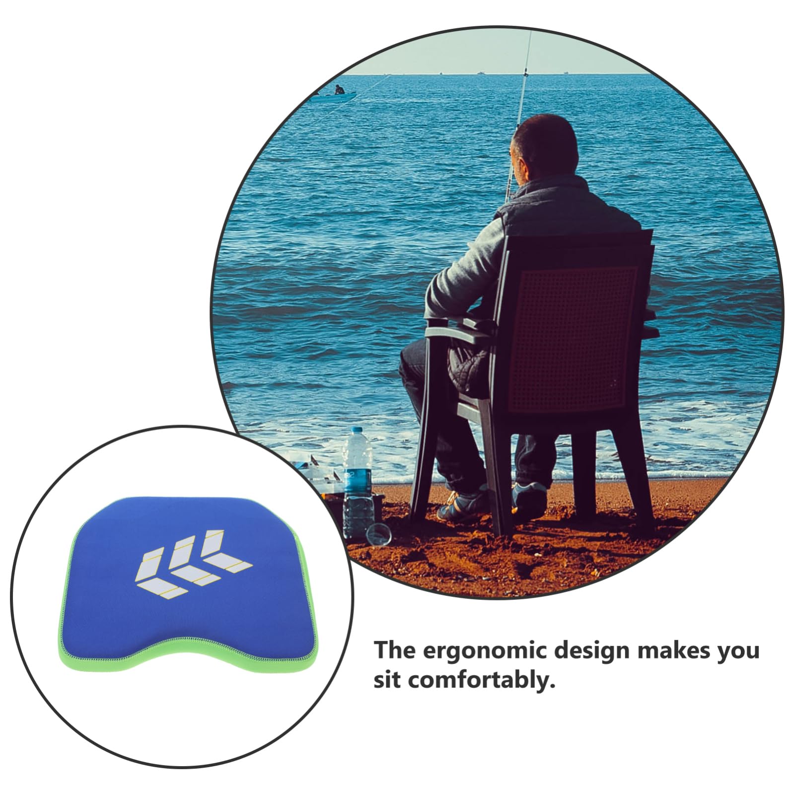 BESPORTBLE 2 Stück Kajakkissen Sitz Kanu Fischerboot Sitzkissen Pads für Kajak Angeln Camping (Blau)