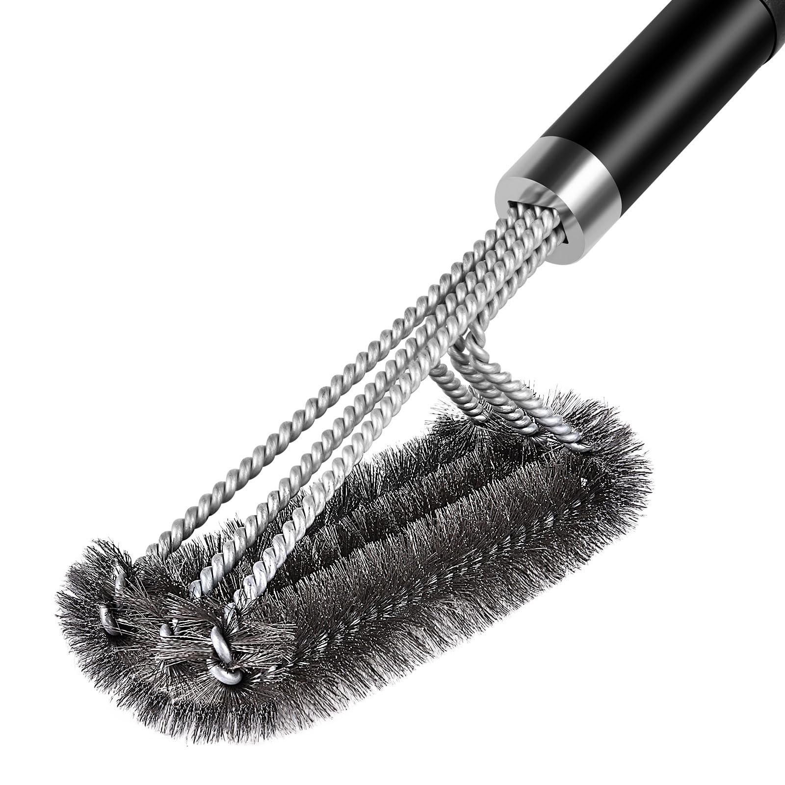 Flintronic Szczotka do czyszczenia grilla, szczotki stalowe do grilla, szczotka druciana do grilla z odłączanym uchwytem, do wszystkich rodzajów grilli, czyszczenie do dużych obciążeń
