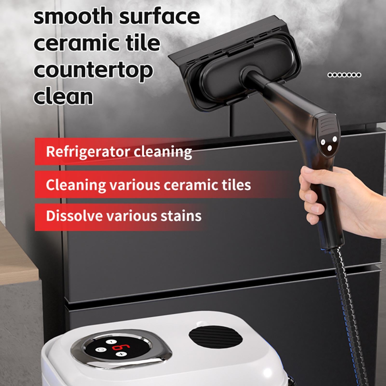 Limpiador a Vapor Multiusos 6 niveles de extracción de suciedad portátil | Limpiador a vapor para cocina Apto Para Sofá, Canapé, Muebles, Alfombra, Suelo De Madera, Tapicería, Azulejos Y