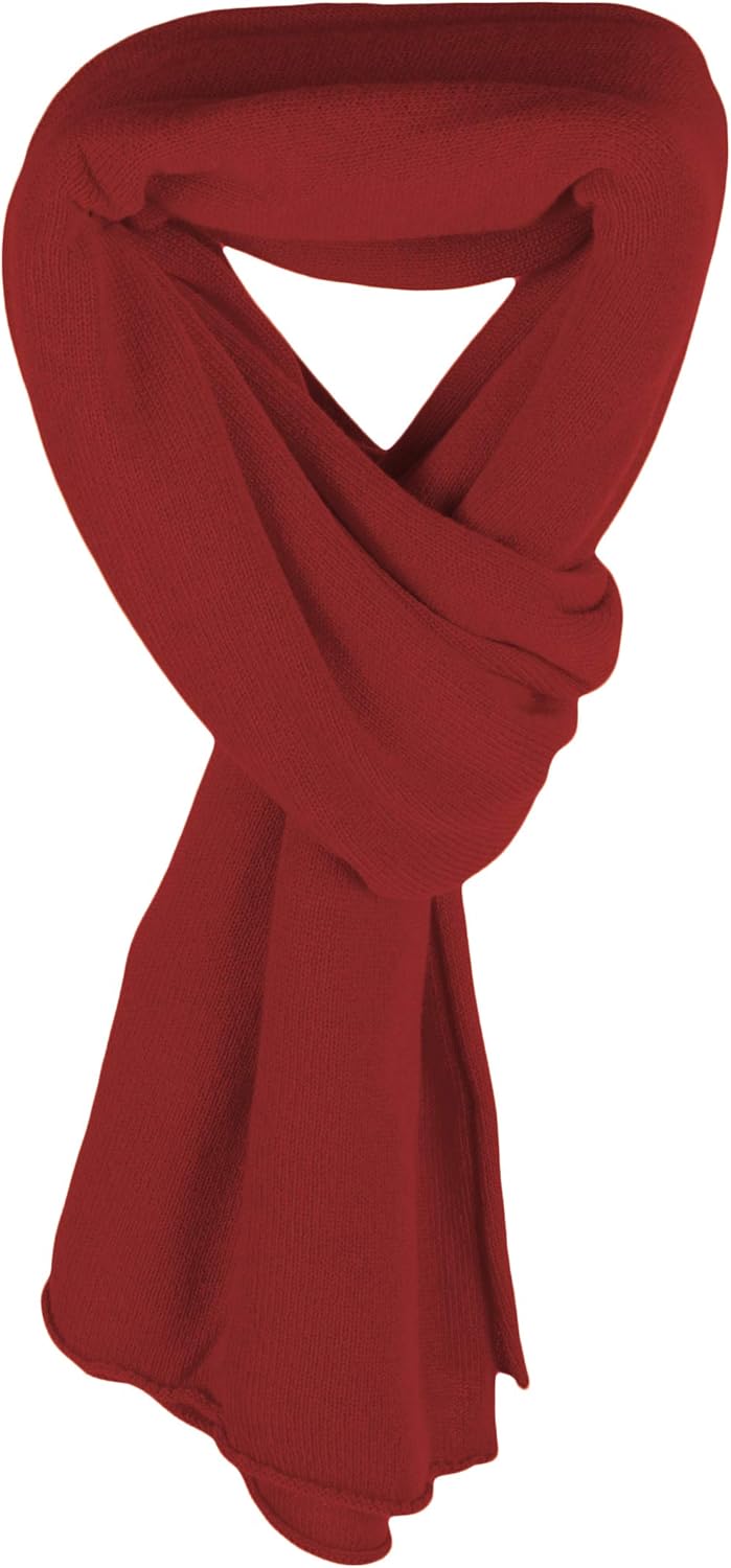 Love Cashmere Women's 100% Cashmere Wrap Scarf - Red - hand made in Scotland RRP $350