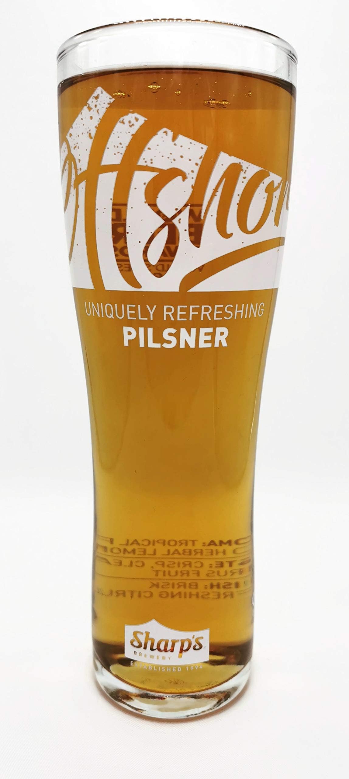 Sharp'sOffshore Pilsner Pint Glass CE Marked with Nucleated Base