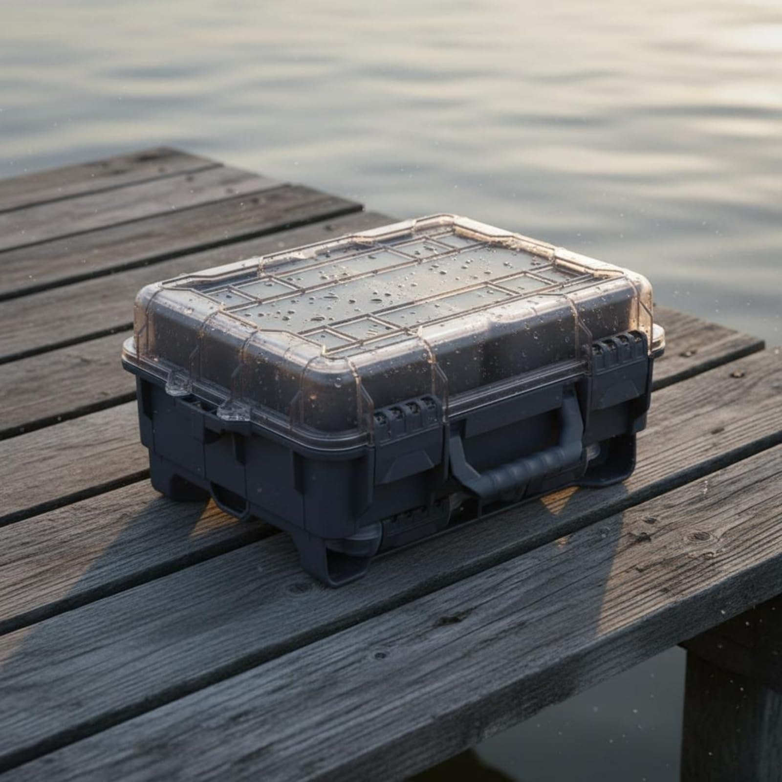 Custodia da Pesca Impermeabile Scatola Tackle Box Valigetta Attrezzatura con Vani Separati Porta Esche Ami Fili Materiale Pp Resistente All Esterno, Array, Verde