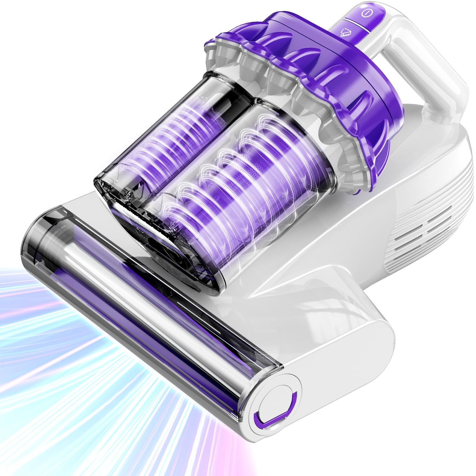 VOCESOR Mattress Vacuum Cleaner, Anti-allergen Bed Vacuum Cleaner with UV-C Light & High Heating Tech, 16Kpa Suction 600W Powerful Handheld Vacuums for Dust & Pet Hair