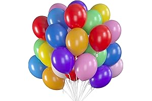 Prextex 75 Latex-Free Allergy-Friendly Party Balloons: Vibrant Colors for Joyous Celebrations