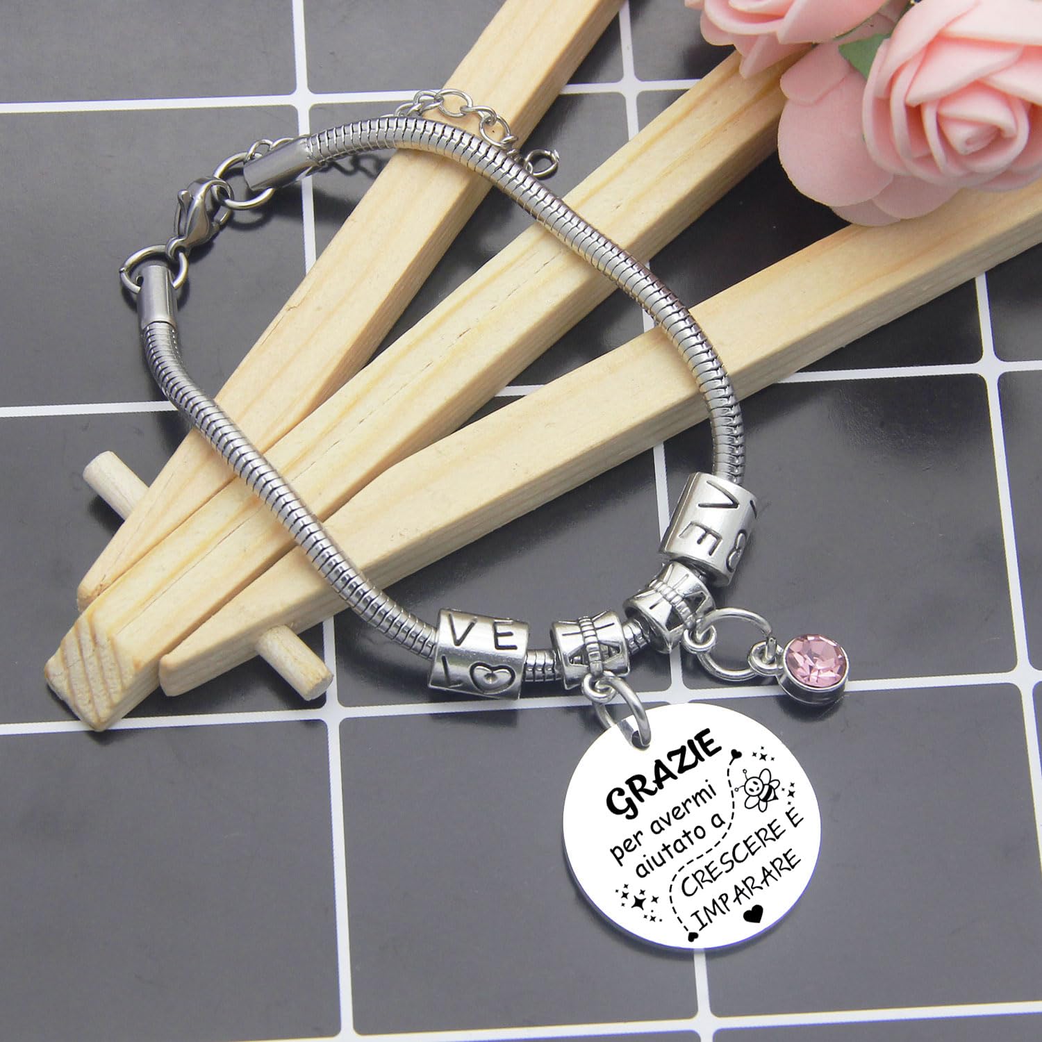 Regalo Maestra Bracciale,Regalo insegnante Bracciale,Regalo Maestra,Regalo per Insegnante Bracciale Insegnante originale Regalo maestra asilo elementare medie