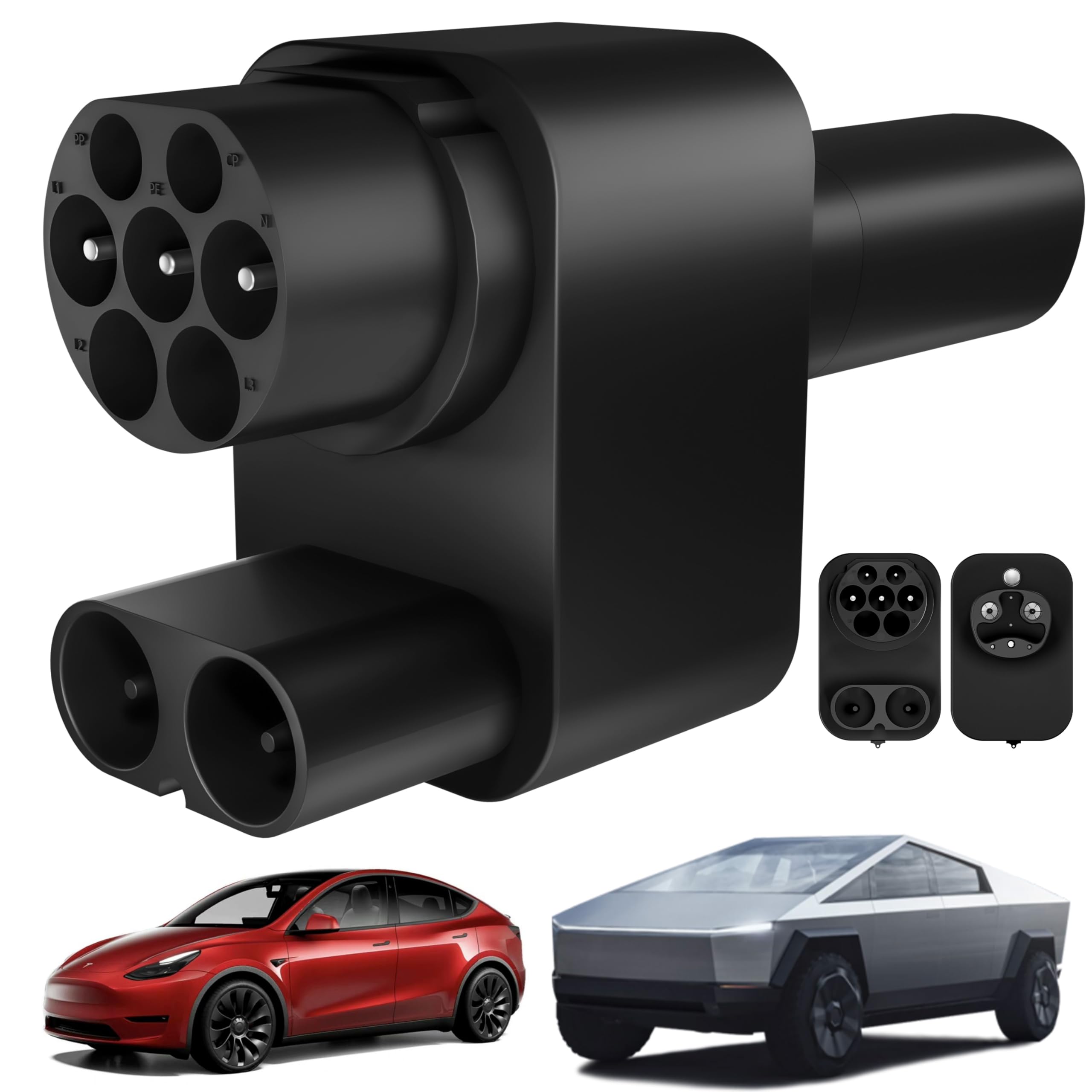 EV-Ladeadapter CCS2 auf Tesla-Schnellladeadapter bis zu 250 KW für Model Y/3/X/S/Cybertruck, Nicht für Model S und Model X (2012-2020), für CCS2-Supercharger Anderer Hersteller als Tesla