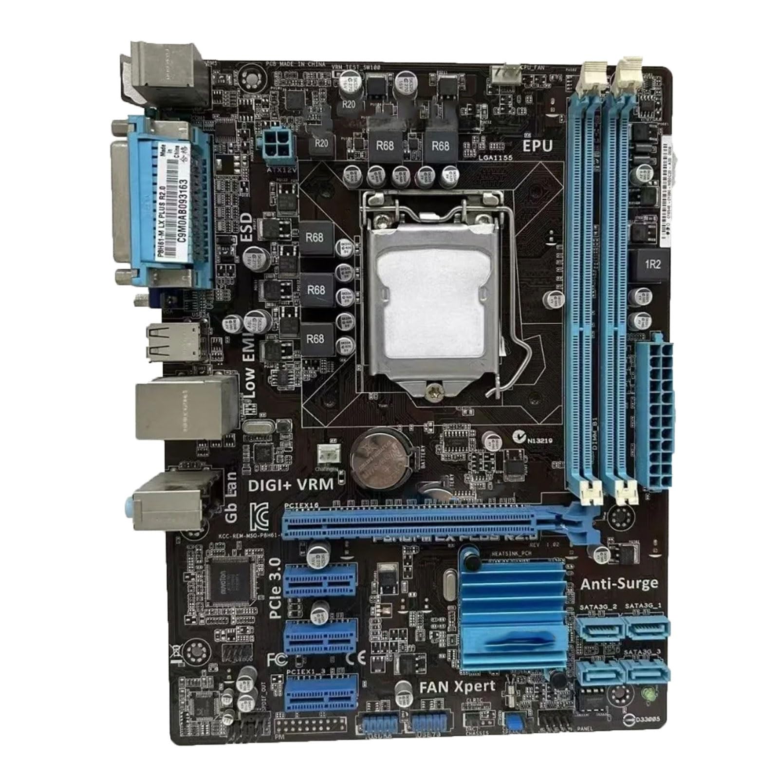 Placa Bases Placa Base Fit For ASUS P8H61M LX Plus R 2,0, Puerto Serie de 55 Pines, DDR3, EPU integrada, Estado sólido Completo