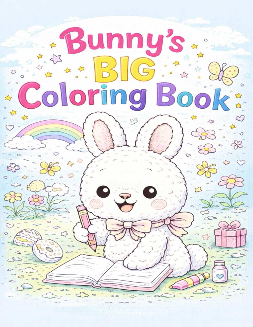 The Little Bunny’s Big Day Coloring Book: Cute Easter Bunny Coloring & Doodle Book for Kids Ages 3–8