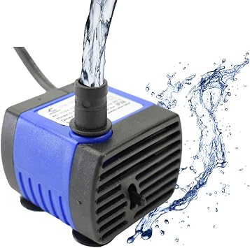 Conquerall CHA-220 240L/H 60GPH AC 110V Submersible Pump 3W Mini Ultra Quiet Water Pump 1.64ft High Lift for Fish Tanks, Small Ponds, Fountains, Water Features, Statues, Hydroponics and Pet Fountains