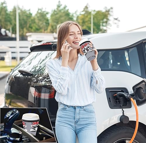 Miniatura 5 de Funda reutilizable para taza de café helado de neopreno, mangas aisladas, soporte para bebidas frías, vaso - Solo mangas de taza (perro, L)