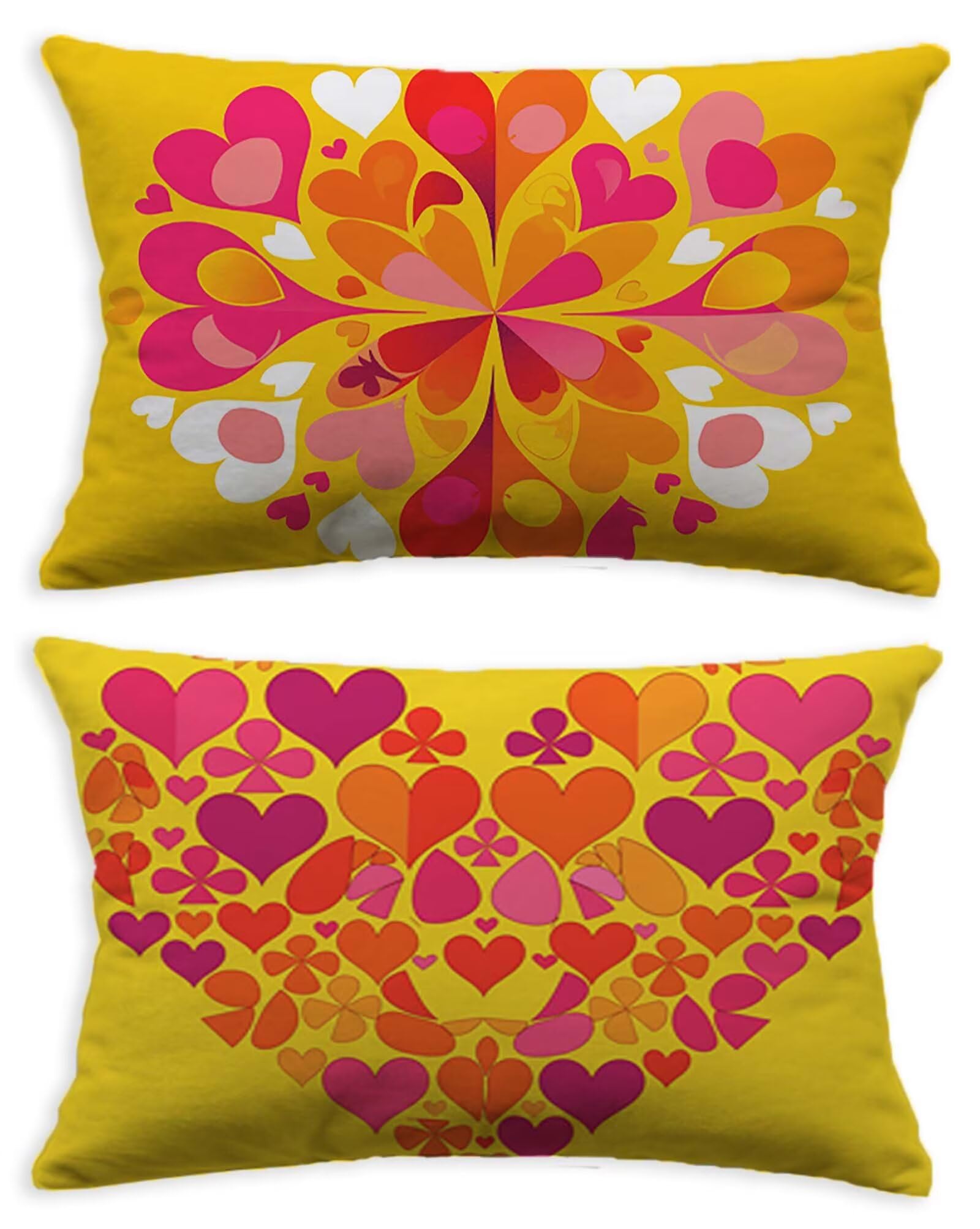 Taie oreiller 70x90 jaune en velours double face protège-coussin