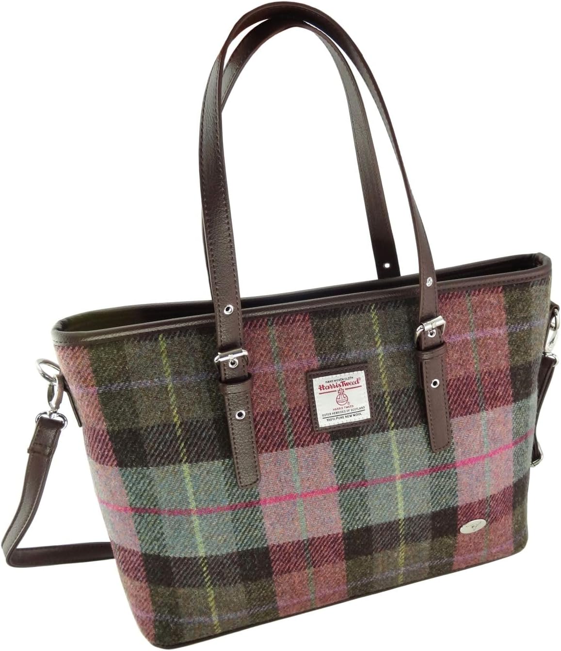 Glen Appin Of Scotland Ladies Harris Tweed Spey Tote Bag With Shoulder Strap LB1028