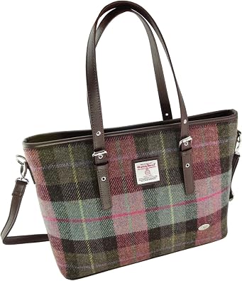 Glen Appin Of Scotland Ladies Harris Tweed Spey Tote Bag With Shoulder Strap LB1028