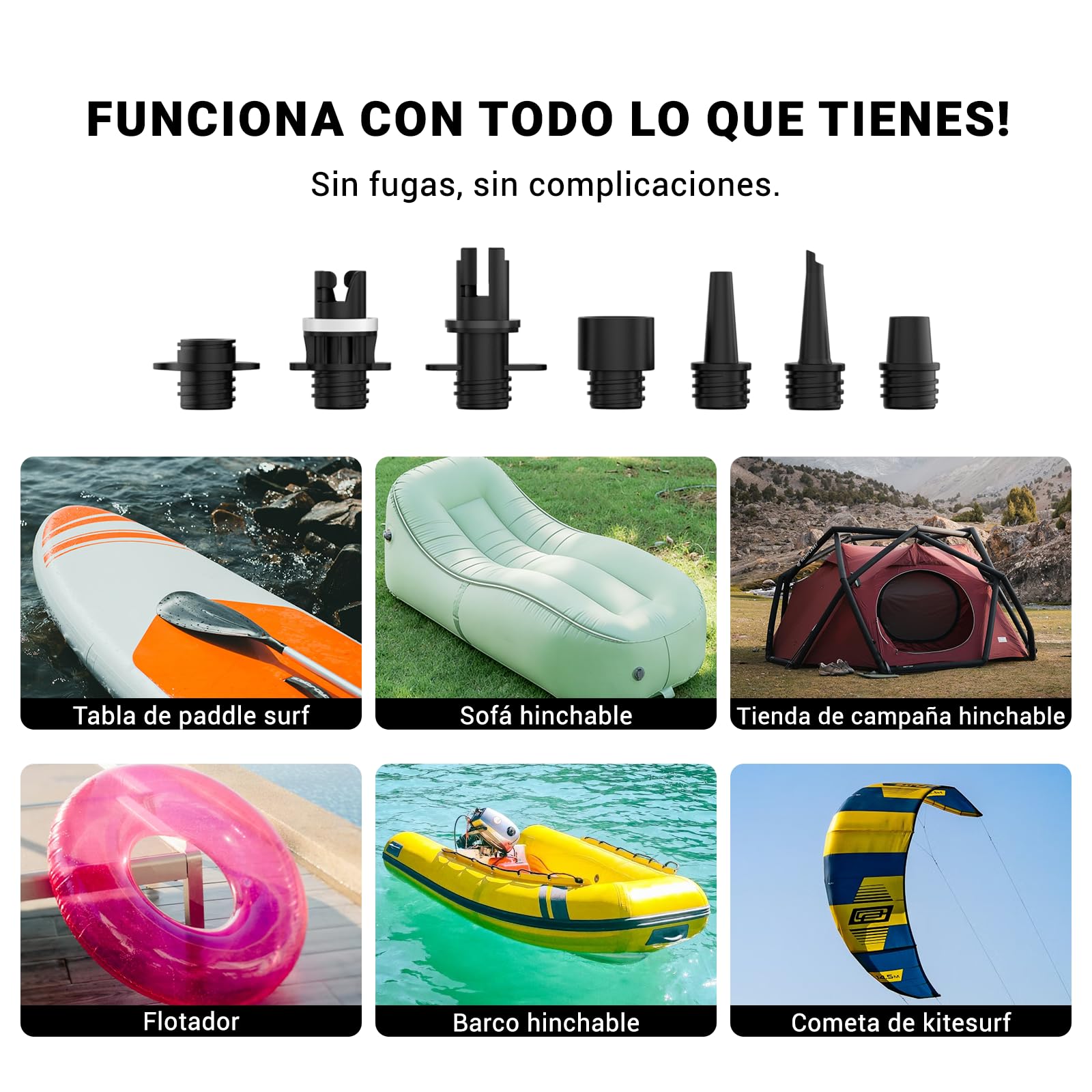 CooSpo Bomba de Aire portátil para Sup inflador eléctrico de Alta presión de 20 PSI batería Recargable de 52.9/44.4 WH Cargador para Coche de 12 V Apto para Kayaks y artículos hinchables
