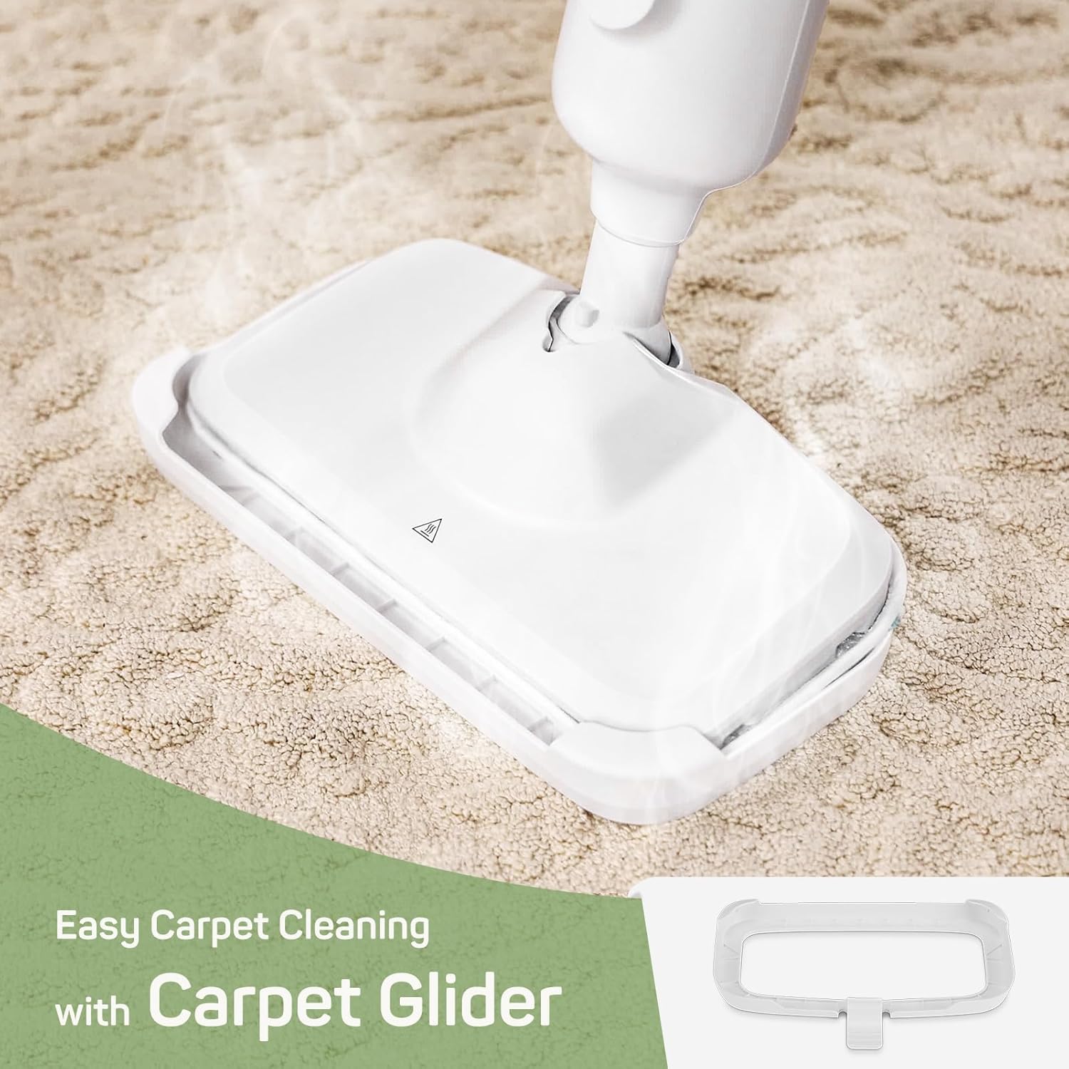 Steam Mop for Floor Cleaning, Lightweight Floor Steamer for Hardwood, Tile, Laminate, and Carpet, Includes 2 Washable Pads