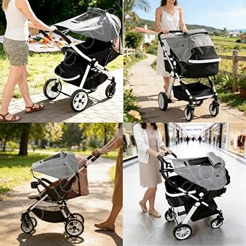 Universal Stroller Sun Shade with Viewing Window