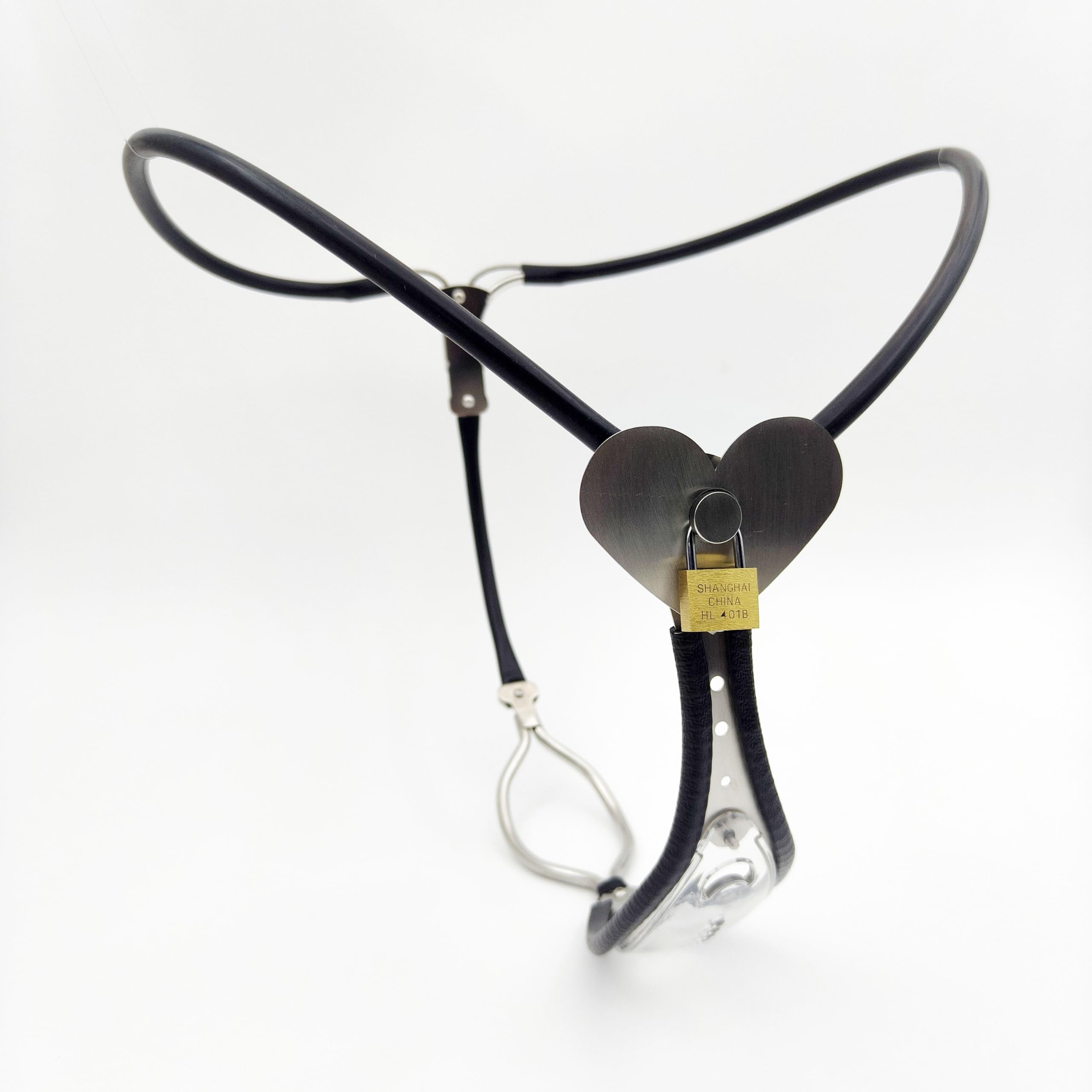 Ceinture de chasteté Féminine Forme de cœur acier inoxydable C 60-90cm